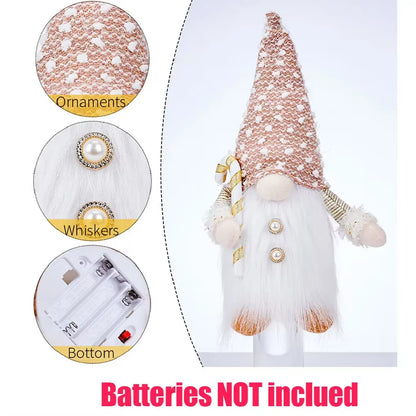 Enchanting 30cm Glowing Gnome Faceless Doll - Perfect Christmas Tree Decoration and Cozy Night Light for Holiday Magic 2023-2025