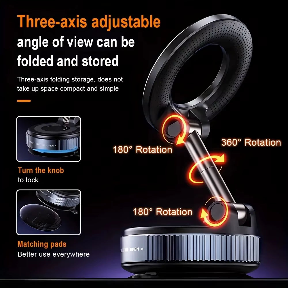 Ultimate K007 Strong Magnetic Car Phone Holder - Foldable & 360° Adjustable for All Your Mounting Needs!
