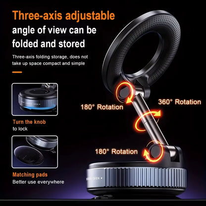 Ultimate K007 Strong Magnetic Car Phone Holder - Foldable & 360° Adjustable for All Your Mounting Needs!