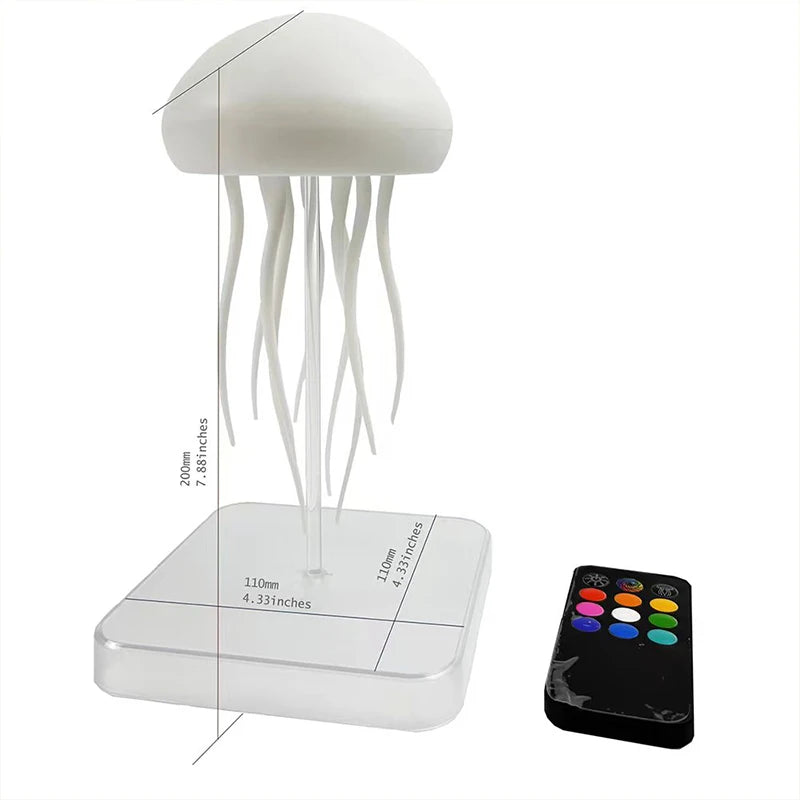 Enchanting LED Jellyfish Lamp with 9 Graceful Tentacles, Dual Modes, Extended Battery Life, Colorful Gradient Effects, and Convenient Remote Control